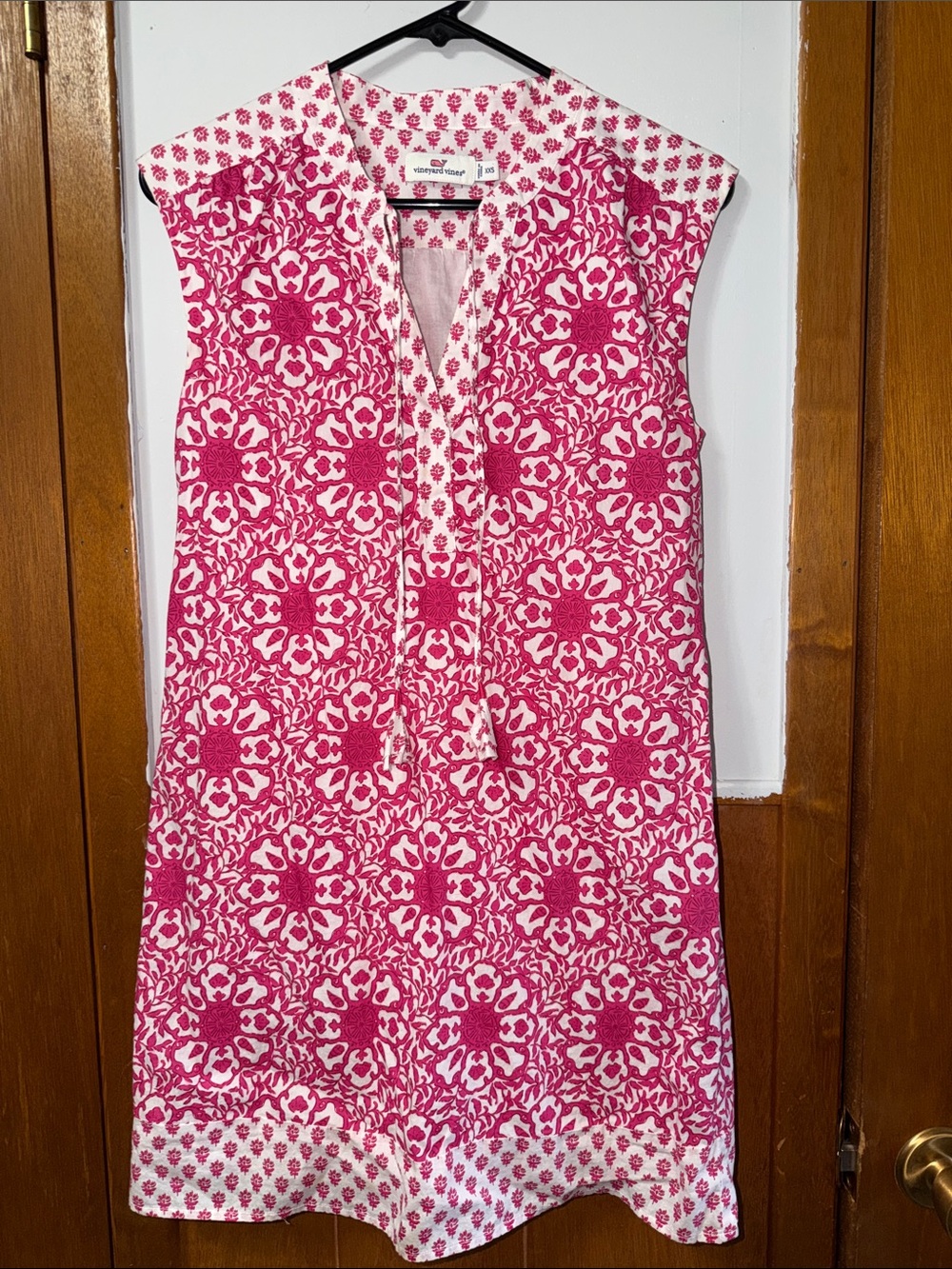 Vineyard Vines shift Dress 100% Cotton sleeveless lightly lined  SIZE XXS
